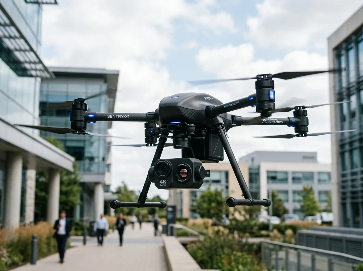 High-Tech Enterprise Surveillance Drone and Perimeter Defense