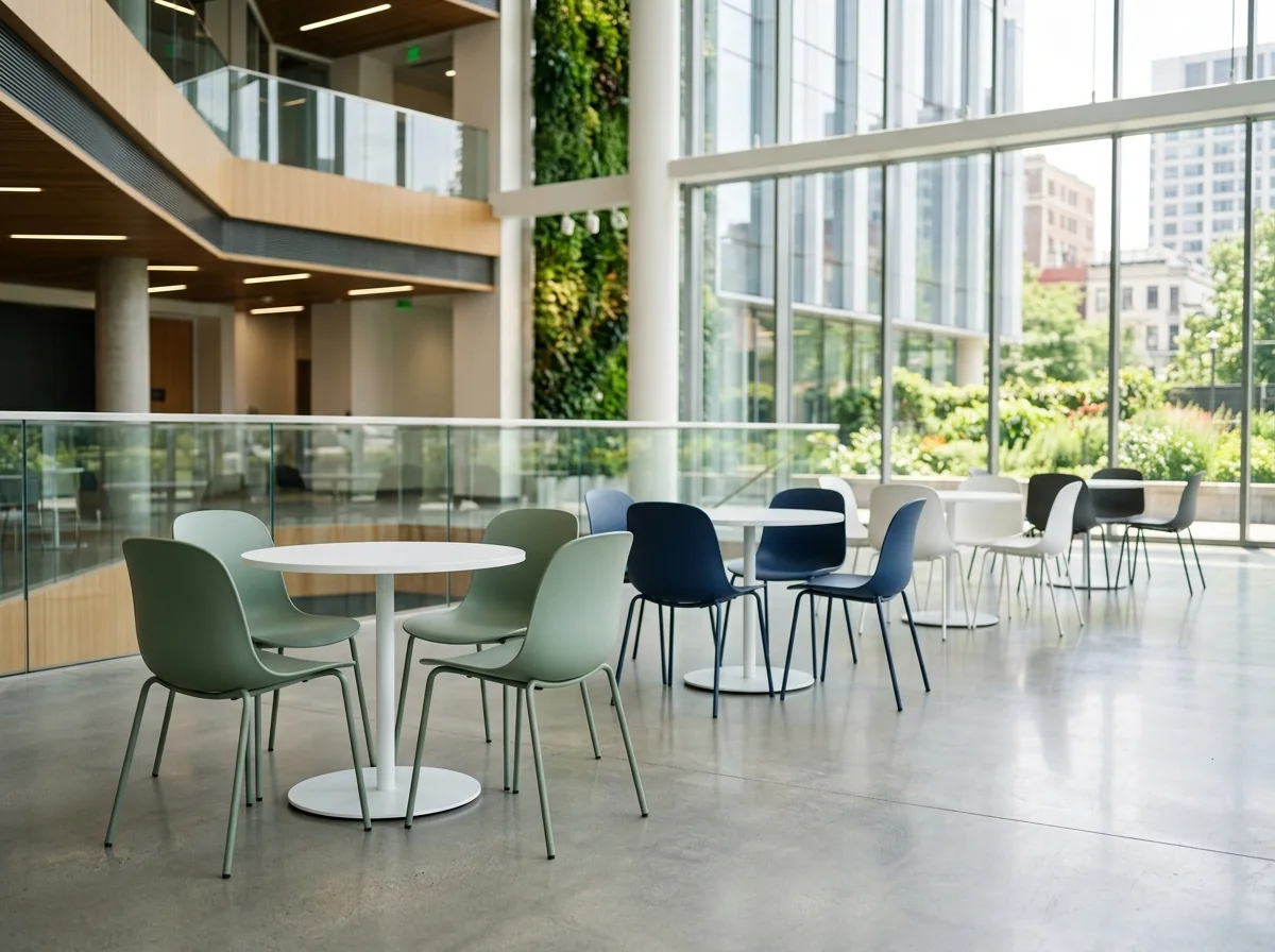 High-density Polymer Molded Cafeteria Chairs